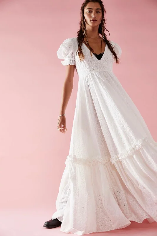 Trendy Athleisure Clothing For Women MAXI V NECK ANSEL BOHO WEDDING DRESS