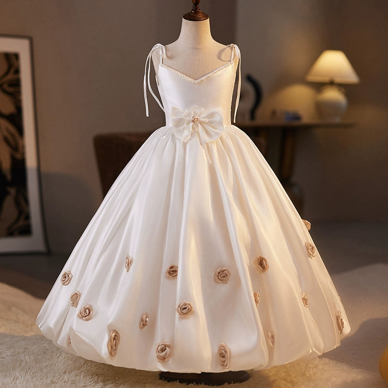 Formal Outfit For Women Luxurious Baby Girl Puffy Wedding Dress Toddler Birthday Party Princess Dress