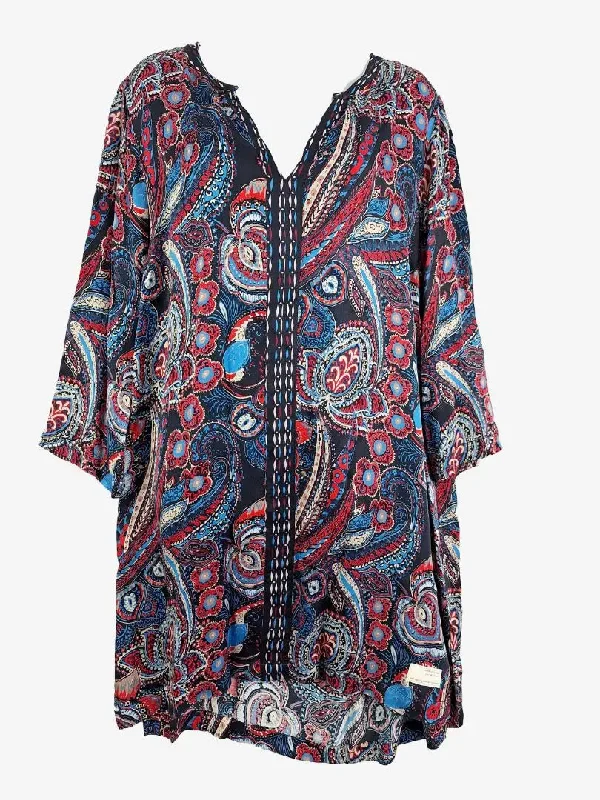 Women's Vintage-Inspired Clothing Odd Molly Loose fit Floral Tunic Mini Dress Size 16