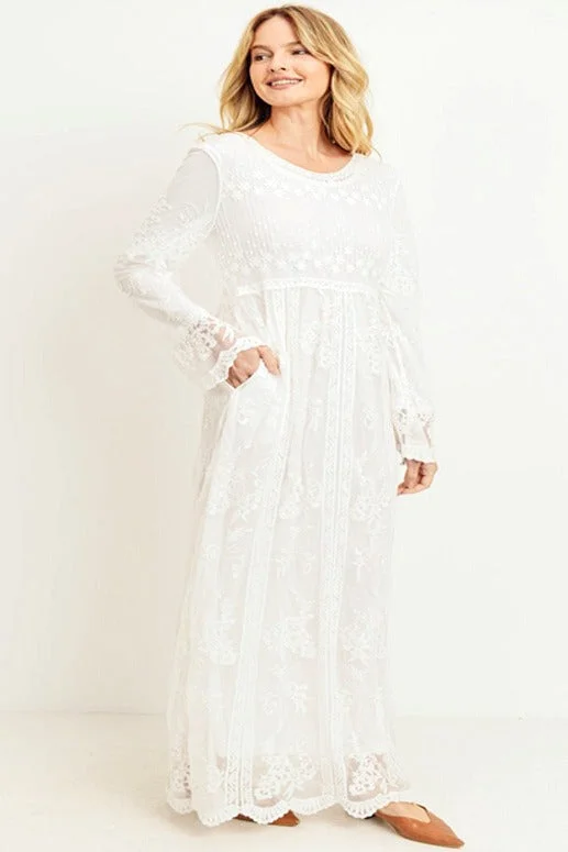 Women's Casual Garments Dainty Daisy (Petite) White Temple Dress / Wedding Dress & Plus Sizes