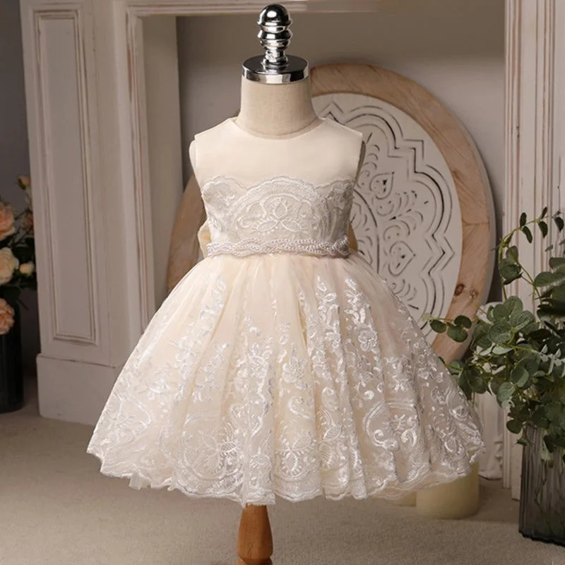 Women's Holiday Clothing Cute Flower Girl  Dress  Baptism Dress Wedding Princess Dress