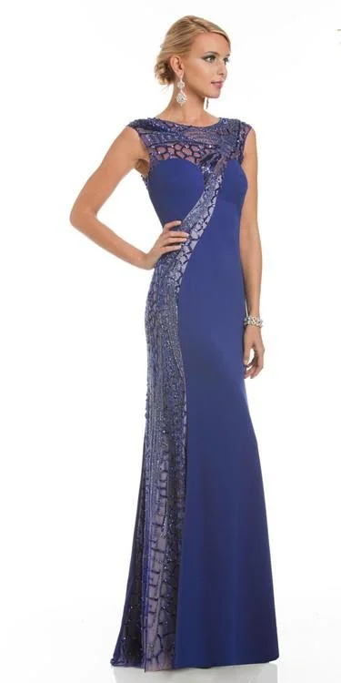 Women's Sporty Chic Clothes Lara Dresses 32554 Sequined Gown