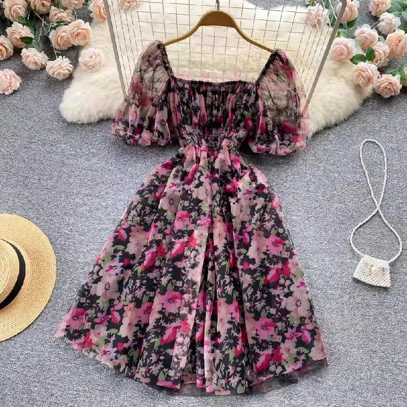 Women's Outfit new floral sweet little fairy dress    S4494