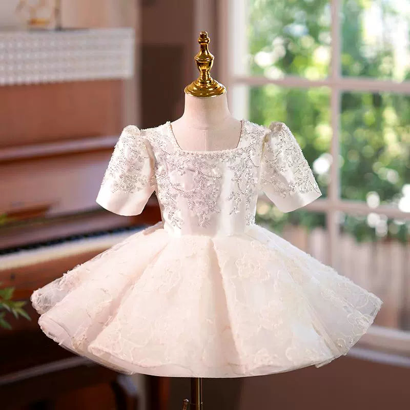 Women's Plus-Size Outfit Girls Elegant Princess Dress Flower Girl Wedding Dress