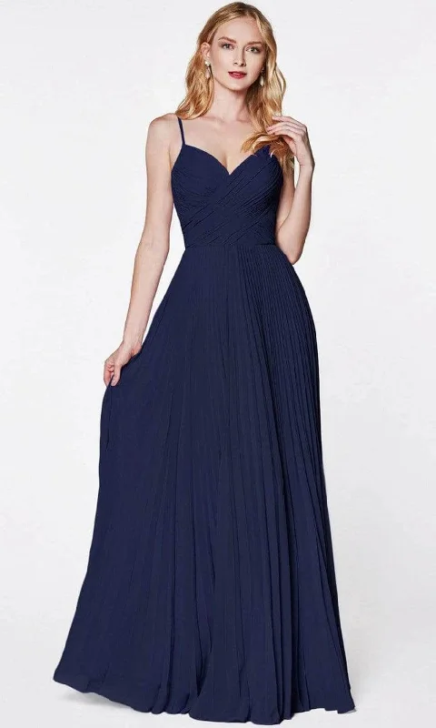 Women's Comfortable Lounge Garments Cinderella Divine - Ruched Bodice A-Line Gown 7471 - 1 pc Navy In Size 18 Available