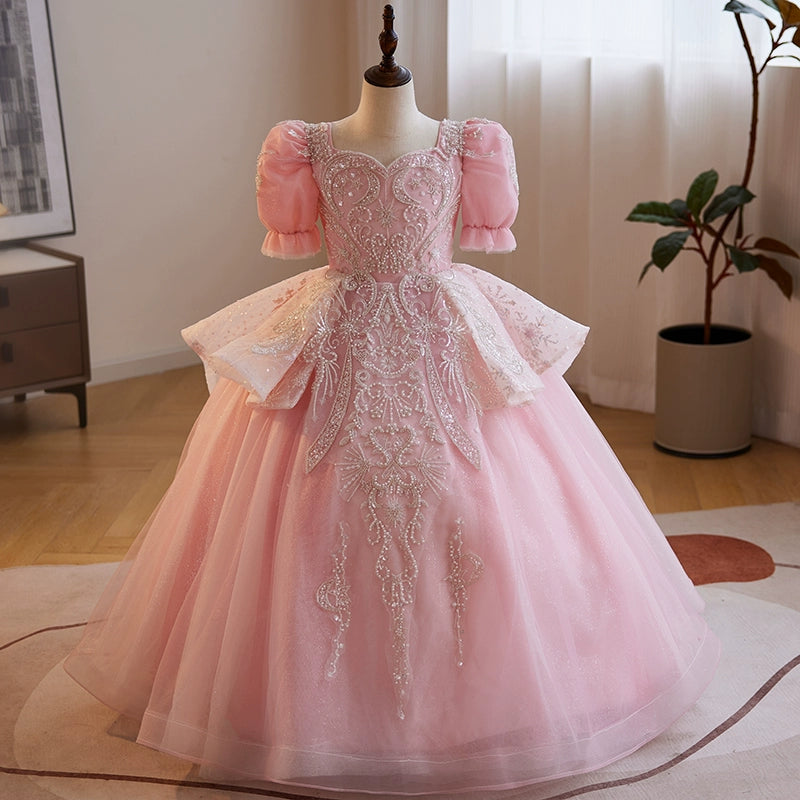 Women's Clothing With Trendy Designs Baby Girls Trailing Formal Dress  Girls Wedding Princess Dress