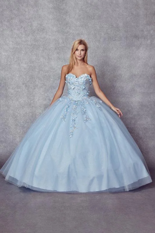 Stylish Women's Garments Long Ball Gown Strapless Quinceanera Cape Dress