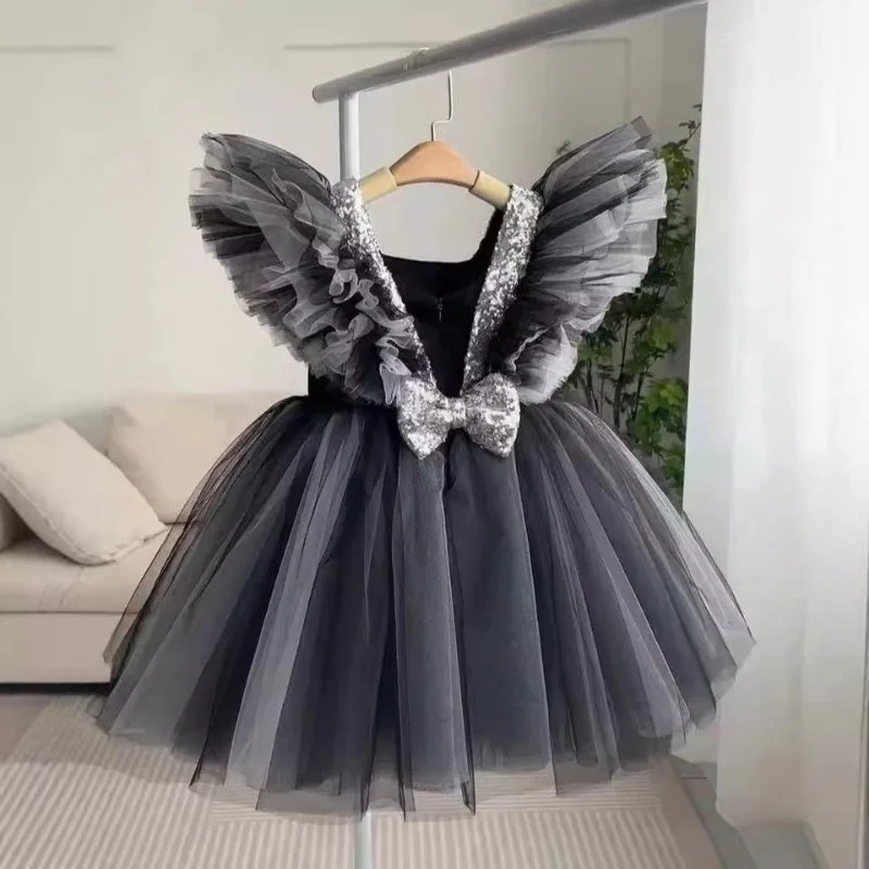 Women's Professional Outfit Baby Birthday Princess Dress Flower Girl Wedding Fluffy Tulle Skirt