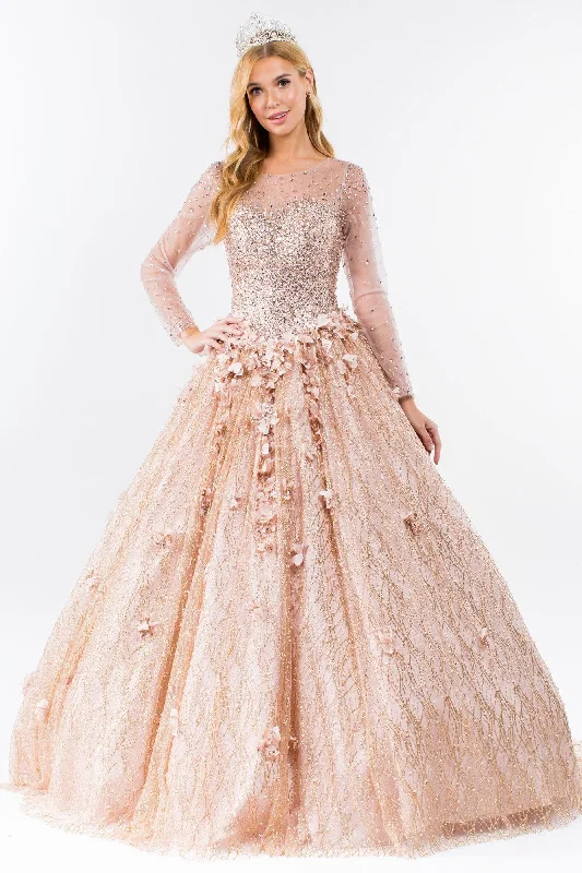 Women's Clothing And Garments Sets Quinceanera Long Sleeve Prom Gown