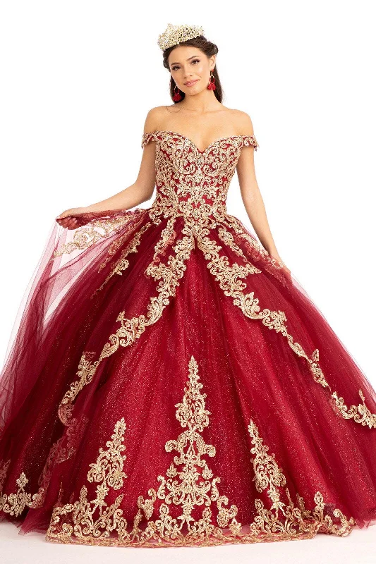 Women's Elegant Evening Attire Long  Quinceanera Dress Off Shoulder Ball Gown