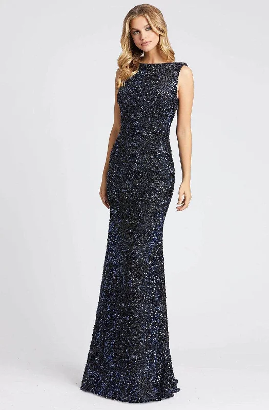 Women's Layered Outfit Ieena Duggal - Bateau Sequined Prom Gown 26331I