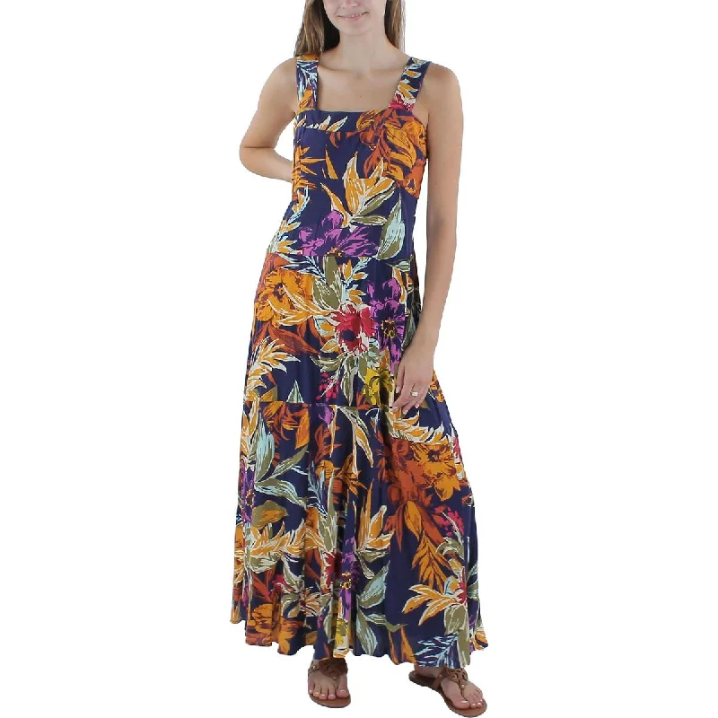 Women's Wedding Apparel Vince Camuto Womens Floral Print Rayon Maxi Dress