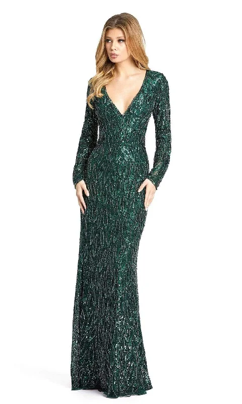 Women's Clothes For The Office Mac Duggal - 5451 Sequined Sheath Evening Gown