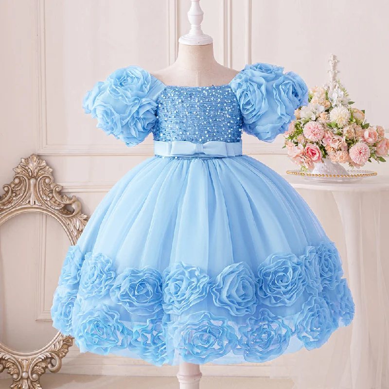 Women's Formal Event Outfit Baby Birthday Party Dress Flower Girl Wedding Princess Dress