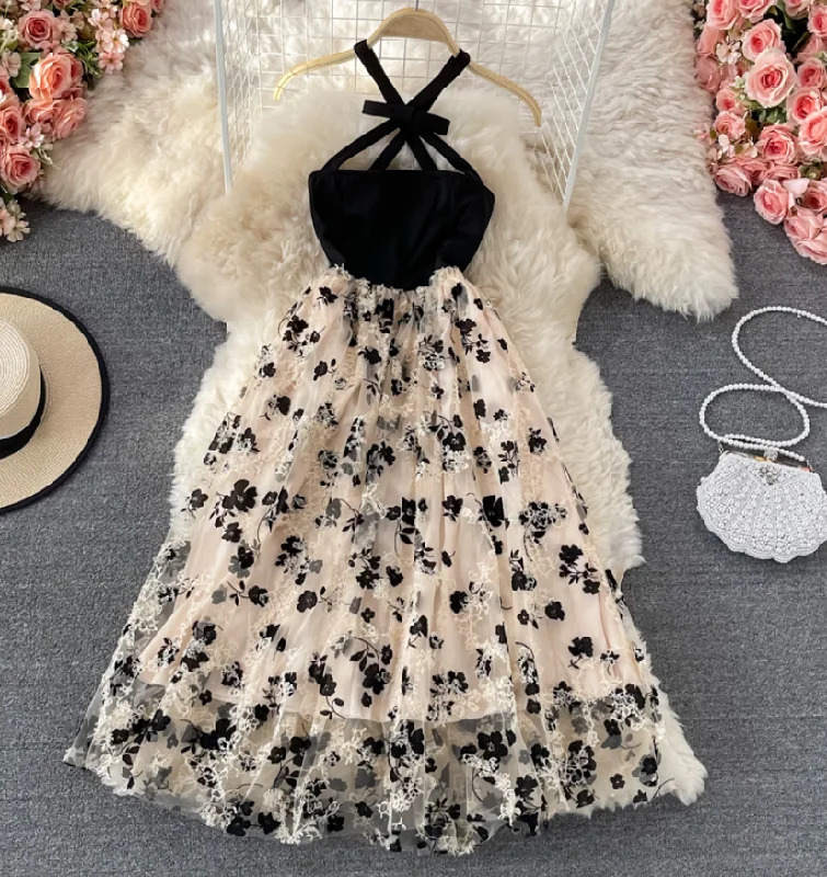 Women's Cozy Clothes Cute Short Floral Dress Summer Dress    S4950