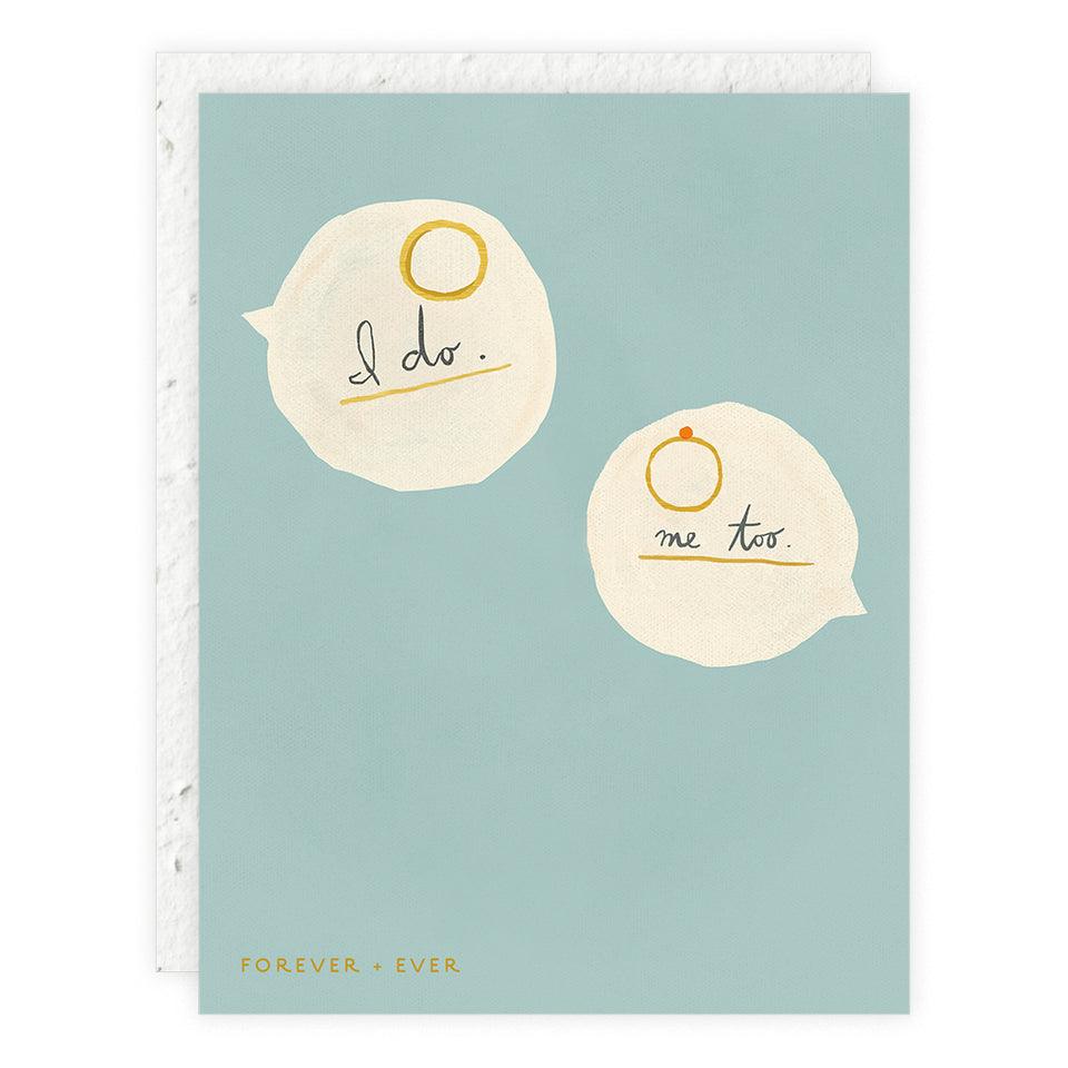 Women's Vintage-Inspired Outfit I do, Me too Wedding Card