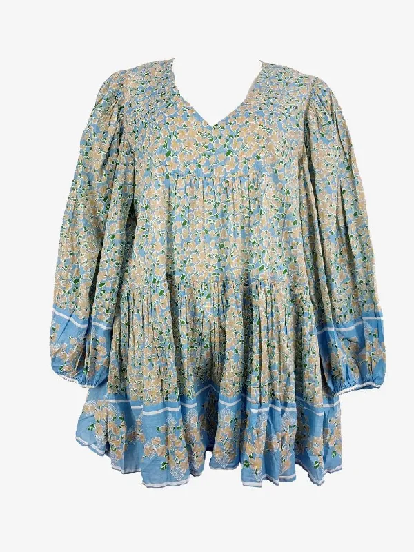 Women's Outerwear Apparel Boheme Bohemian Tiered Floral Mini Dress Size XXL