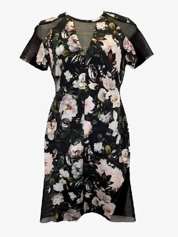 Formal Attire For Women Ginger & Smart Structured Floral Mesh Midi Dress Size 14