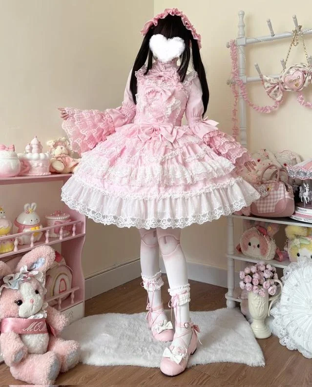 Women's Office Outfit Hanguliang~Love and Heart Palpitations~Wedding Lolita JSK Bridal Lolita Dress