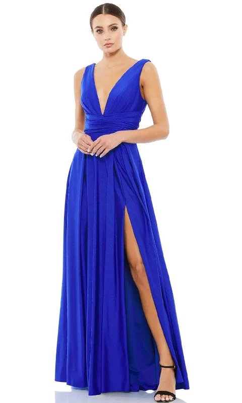 Women's Clothing And Garments Sets Ieena Duggal 26578 - Plunging V-Neck Jersey Evening Gown