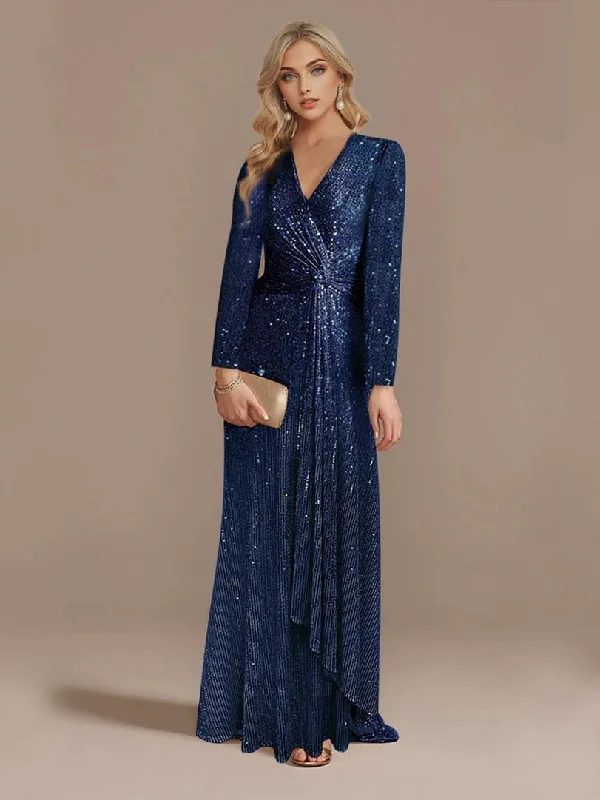 Women's Evening Attire JuliaFashion - 2024 Wedding Sequins Guests Prom Cocktail Dresses