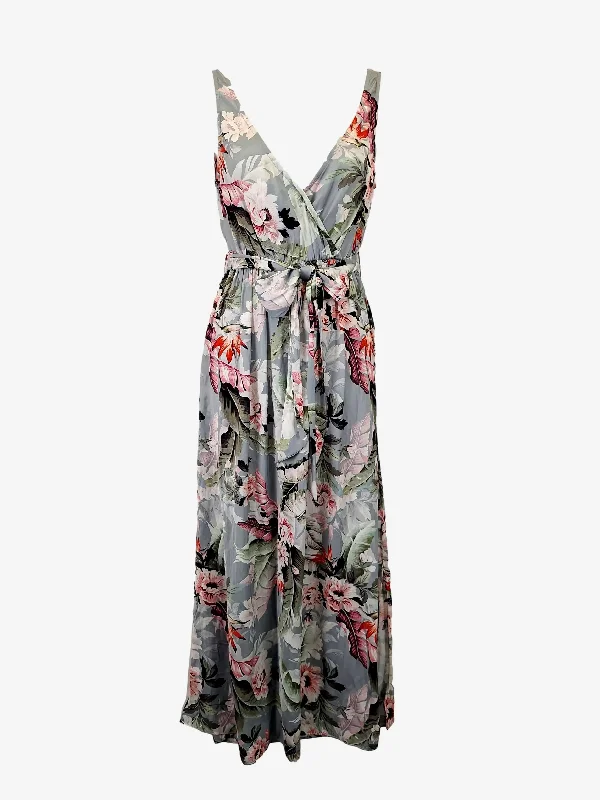 Casual Clothing For Women Witchery Summer Floral Double Side Split Maxi Dress Size 4