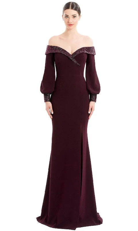 Women's Attire Alexander by Daymor 1675 - Off-Shoulder Long Formal Gown