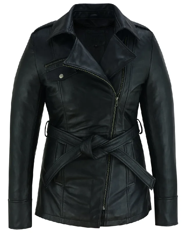 Women's Professional Clothes Elan Women's Leather Jacket Black