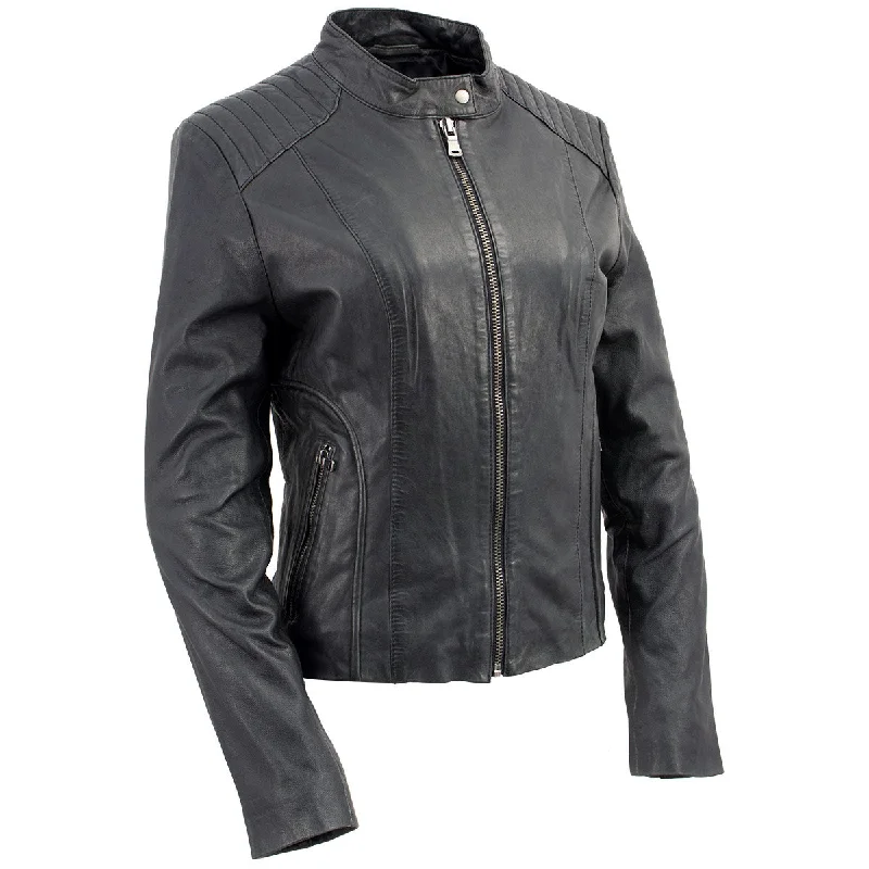 Charming Women's Holiday Apparel Milwaukee Leather Vintage SFL2814 Women's Black Leather Motorcycle