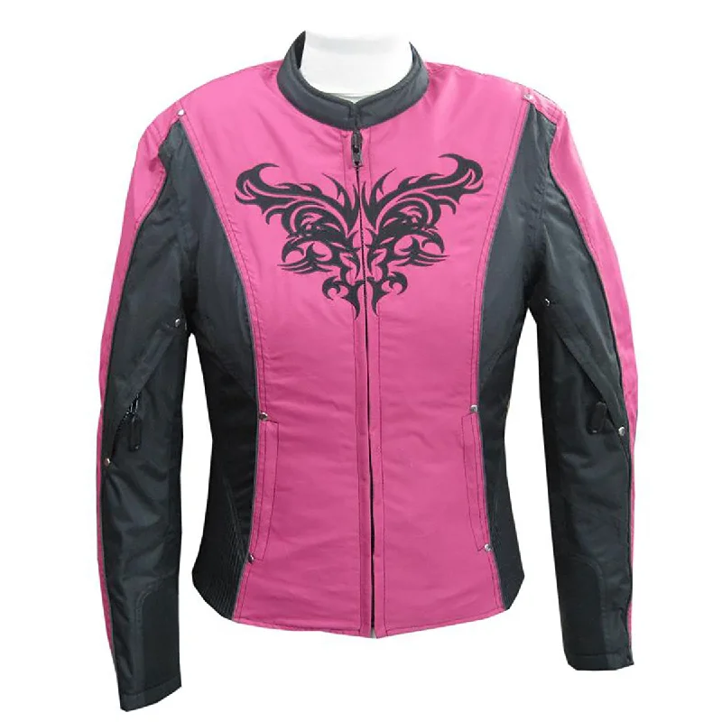 Women's Casual Outfit NexGen SH2367 Women's Turquoise and Fuchsia Textile Jacket with Embroidery Artwork