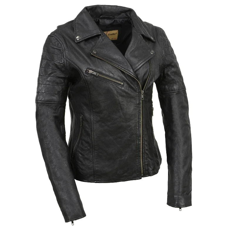 Women's Clothing Sets Milwaukee Leather Black Vintage Motorcycle Inspired Vegan Tan Fashion