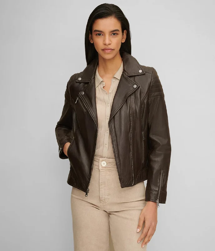 Chic Clothes For Women Leather Moto Jacket