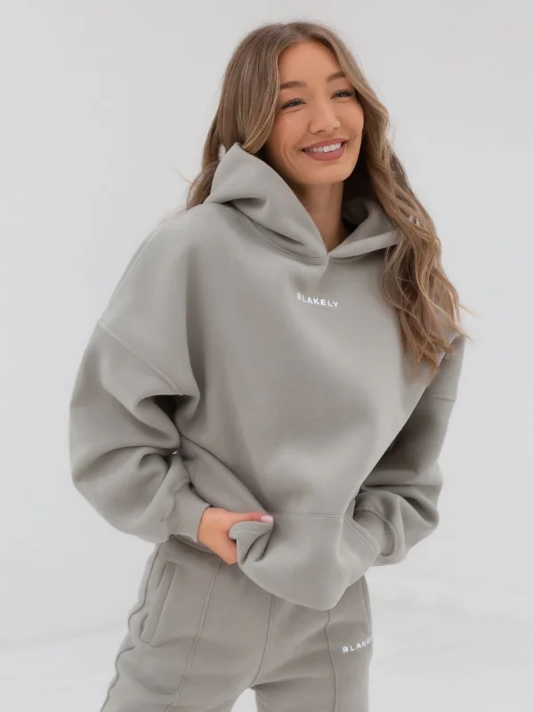 Women's Plus-Size Attire Everyday Hoodie - Grey