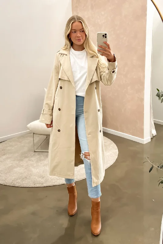 Casual Outfit For Women Eve Trench Coat Tan