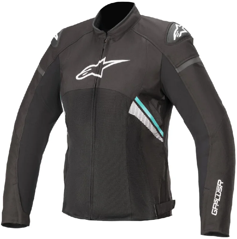 Comfortable Women's Attire Alpinestars Women’s Stella T-GP Plus R v3 Airflow Black, White and Teal Textile Jacket