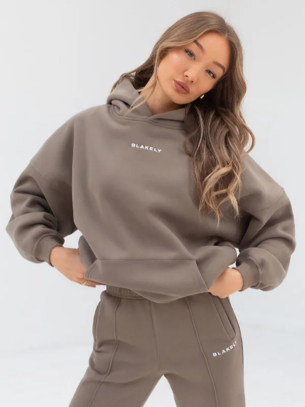 Women's Festive Attire Everyday Hoodie - Brown