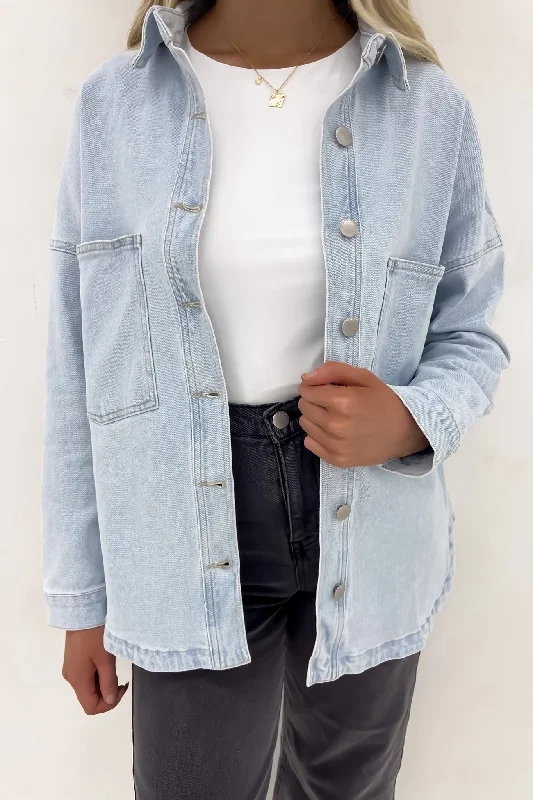 Fashion-Forward Women's Clothing Jasmine Denim Jacket 96 Bleached Wash