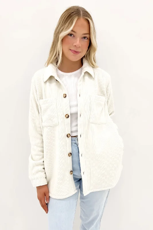 Women's Romantic Outfit Dede Shacket Cloud