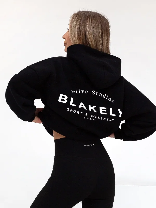 Women's Luxury Attire Active Studios Oversized Hoodie - Black